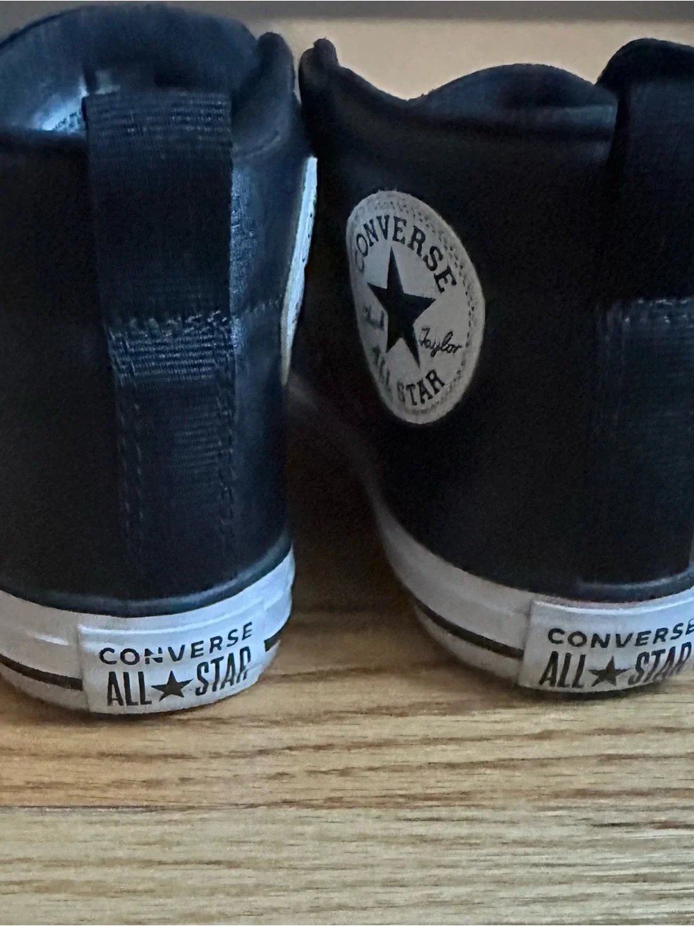 Converse Kids Black High-Top Sneakers with White Accents
